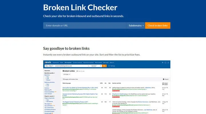 ahref checker