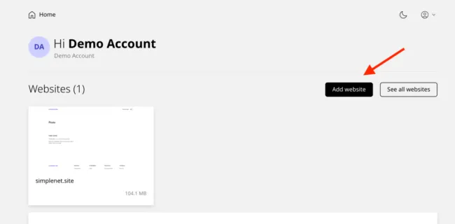 add-website-create-staging-site