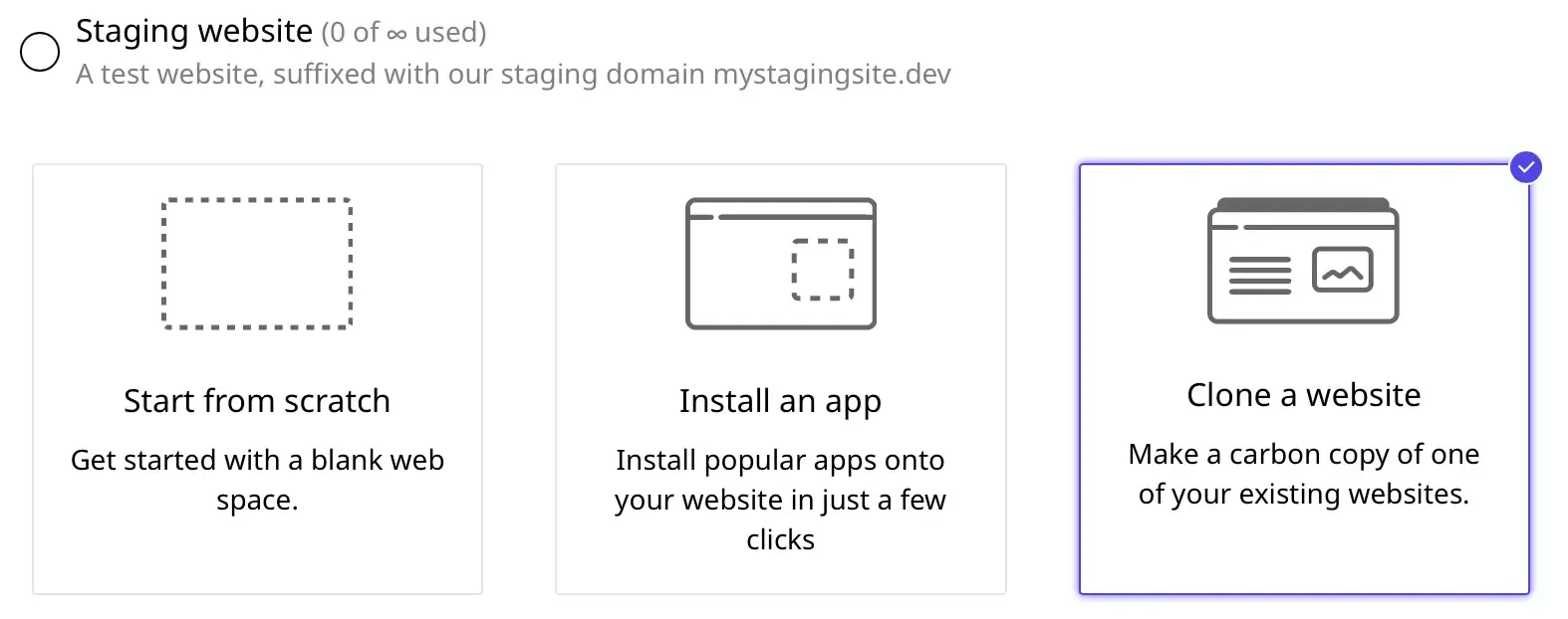 Clone and staging