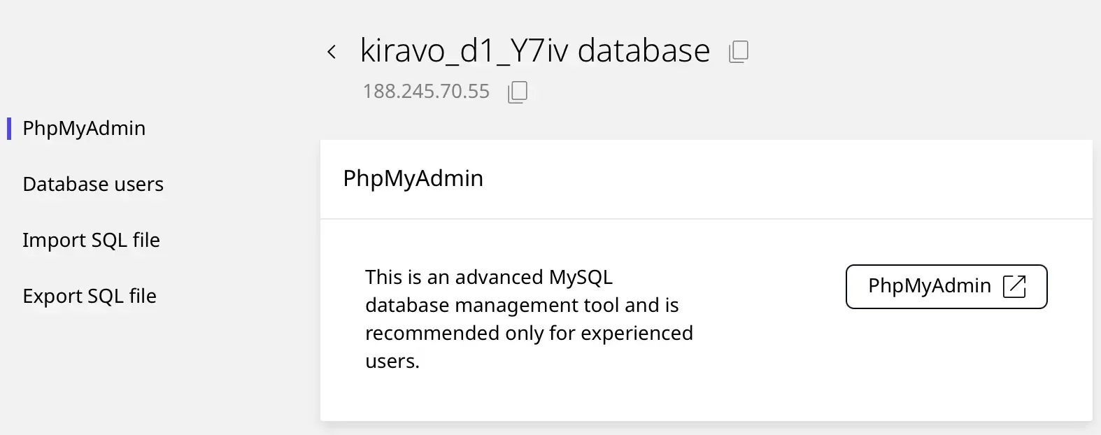 Database manager