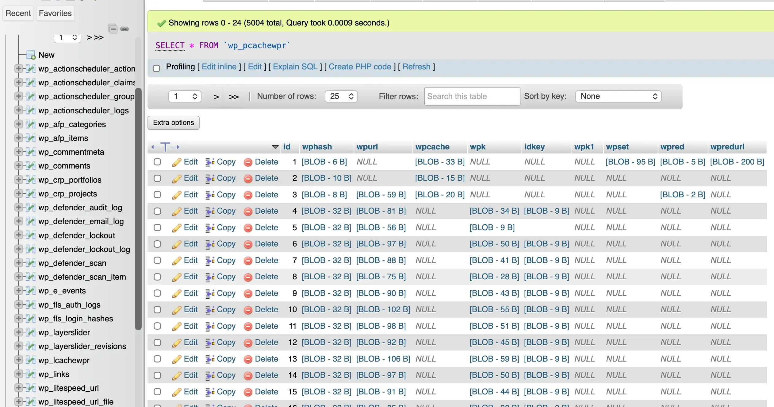 Malicious database table routing spam posts