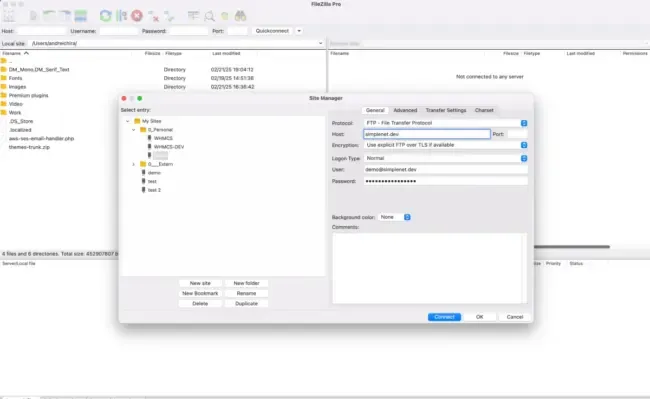 filezilla screenshot