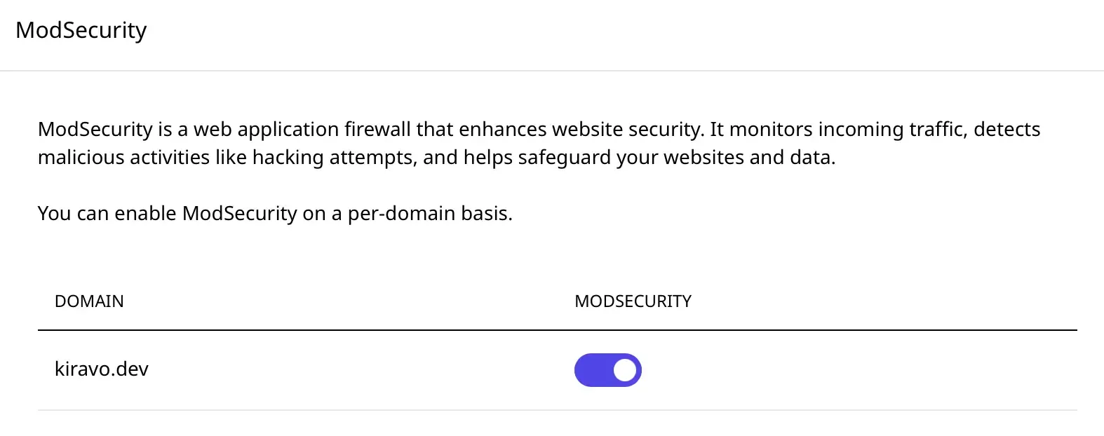 Mod Security