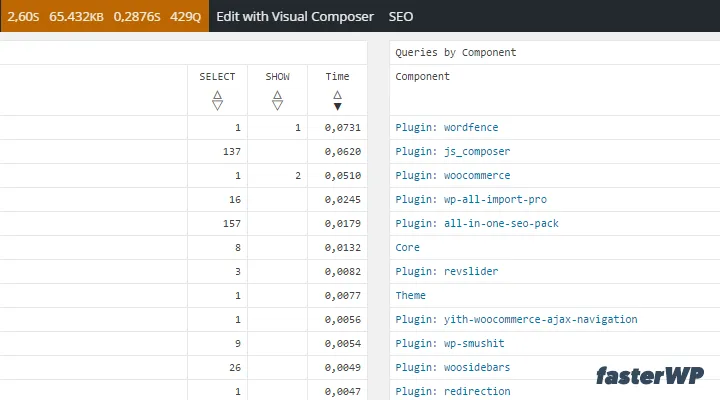Query monitor