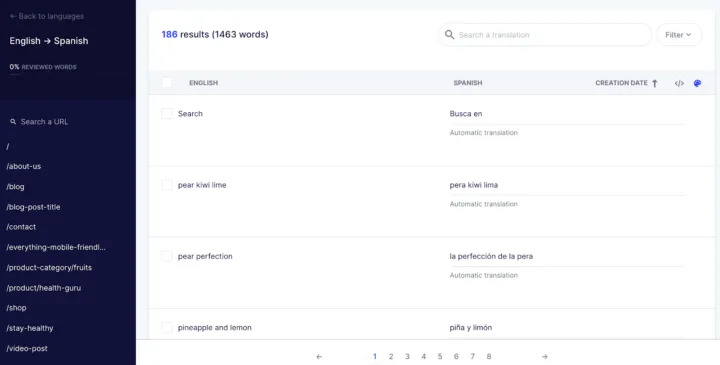 edit translations within your translations list