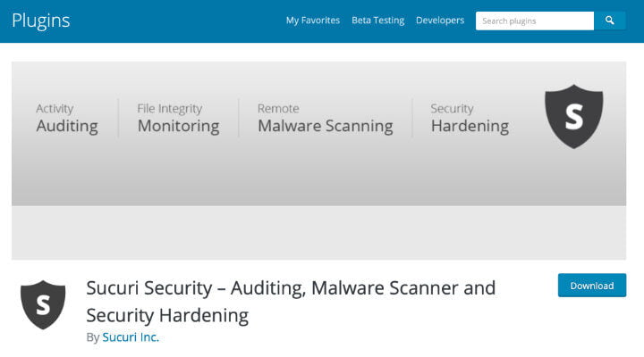 sucury security plugin