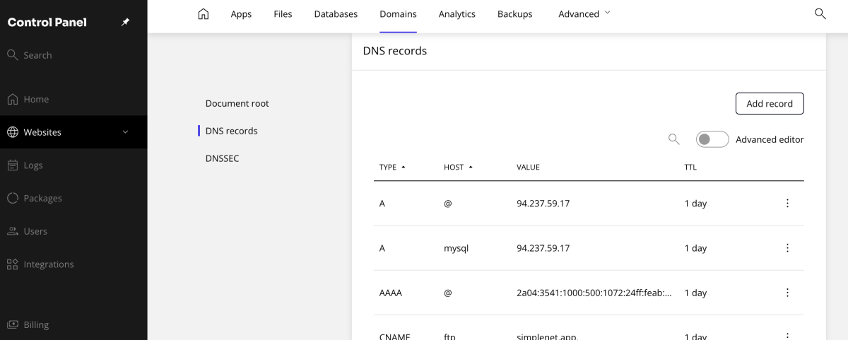 dns records