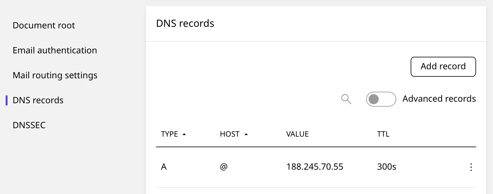 DNS Records Editor